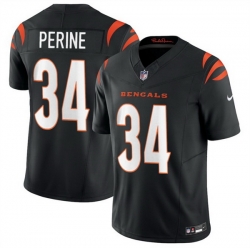 Men Cincinnati Bengals 34 Samaje Perine Black 2025 F U S E  Vapor Untouchable Limited Stitched Football Jersey Men Cincinnati Bengals 34 Samaje Perine Black 2025 F U S E  Vapor Untouchable Limited Stitched Football Jersey