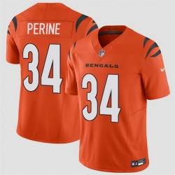 Men Cincinnati Bengals 34 Samaje Perine Orange 2025 F U S E  Vapor Untouchable Limited Stitched Football Jersey Men Cincinnati Bengals 34 Samaje Perine Orange 2025 F U S E  Vapor Untouchable Limited Stitched Football Jersey