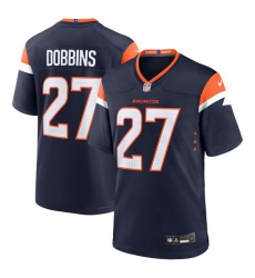 Men Denver Broncos 27 J K  Dobbins Navy 2025 Alternate Stitched Game Jersey