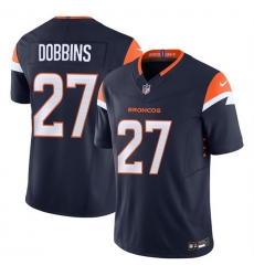 Men Denver Broncos 27 J K  Dobbins Navy F U S E  Vapor Limited Stitched Football Jersey Men Denver Broncos 27 J K  Dobbins Navy F U S E  Vapor Limited Stitched Football Jersey