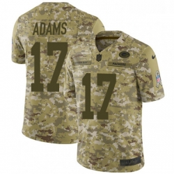 Men Nike Green Bay Packers 17 Davante Adams Limited Camo 2018 Salute to Service NFL Jersey