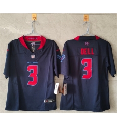 Women Houston Texans 3 Tank Dell Navy 2nd Alternate F U S E Vapor Stitched Football Jersey  