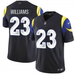 Men Los Angeles Rams 23 Kyren Williams Black 2025 F U S E Rivalries Vapor Limited Stitched Football Jersey Men Los Angeles Rams 23 Kyren Williams Black 2025 F U S E Rivalries Vapor Limited Stitched Football Jersey