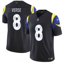 Men Los Angeles Rams 8 Jared Verse Black 2025 F U S E Rivalries Vapor Limited Stitched Football Jersey Men Los Angeles Rams 8 Jared Verse Black 2025 F U S E Rivalries Vapor Limited Stitched Football Jersey