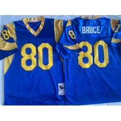 Men Los Angeles Rams 80 Isaac Bruce Blue Throwback Stitched Jersey Men Los Angeles Rams 80 Isaac Bruce Blue Throwback Stitched Jersey