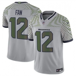 Men Seattle Seahawks 12 Fan Grey 2025 F U S E Rivalries Vapor Untouchable Limited Stitched Football Jersey Men Seattle Seahawks 12 Fan Grey 2025 F U S E Rivalries Vapor Untouchable Limited Stitched Football Jersey