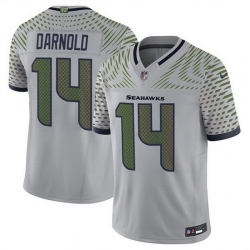 Men Seattle Seahawks 14 Sam Darnold Grey 2025 F U S E Rivalries Vapor Untouchable Limited Stitched Football Jersey Men Seattle Seahawks 14 Sam Darnold Grey 2025 F U S E Rivalries Vapor Untouchable Limited Stitched Football Jersey