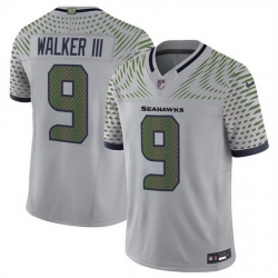 Men Seattle Seahawks 9 Kenneth Walker III Grey 2025 F U S E Rivalries Vapor Untouchable Limited Stitched Football Jersey Men Seattle Seahawks 9 Kenneth Walker III Grey 2025 F U S E Rivalries Vapor Untouchable Limited Stitched Football Jersey