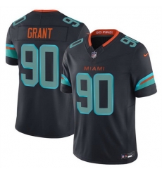 Men Miami Dolphins 90 Kenneth Grant Black 2025 F U S E Rivalries Vapor Limited Stitched Football Jersey Men Miami Dolphins 90 Kenneth Grant Black 2025 F U S E Rivalries Vapor Limited Stitched Football Jersey