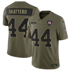 Men New York Giants 44 Cam Skattebo Olive 2025 F U S E  Salute to Service Limited Stitched Football Jersey Men New York Giants 44 Cam Skattebo Olive 2025 F U S E  Salute to Service Limited Stitched Football Jersey