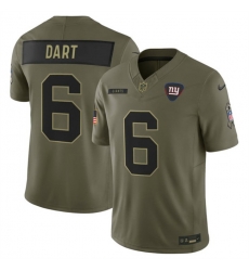 Men New York Giants 6 Jaxson Dart Olive 2025 F U S E  Salute to Service Limited Stitched Football Jersey Men New York Giants 6 Jaxson Dart Olive 2025 F U S E  Salute to Service Limited Stitched Football Jersey
