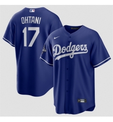 Men Los Angeles Dodgers 17 Shohei Ohtani Blue 2025 World Series Champions Patch Cool Base Stitched Baseball Jersey Men Los Angeles Dodgers 17 Shohei Ohtani Blue 2025 World Series Champions Patch Cool Base Stitched Baseball Jersey