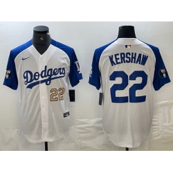 Men Los Angeles Dodgers 22 Clayton Kershaw White Blue Vin Patch Cool Base Stitched Baseball Jersey 9 Men Los Angeles Dodgers 22 Clayton Kershaw White Blue Vin Patch Cool Base Stitched Baseball Jersey 9