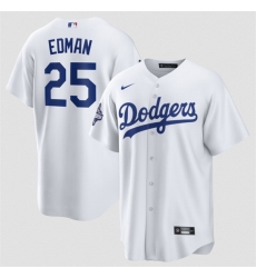 Men Los Angeles Dodgers 25 Tommy Edman White 2025 World Series Champions Patch Cool Base Stitched Baseball Jersey Men Los Angeles Dodgers 25 Tommy Edman White 2025 World Series Champions Patch Cool Base Stitched Baseball Jersey