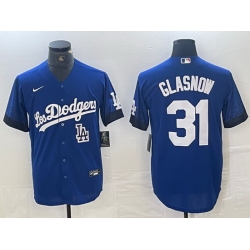 Men Los Angeles Dodgers 31 Tyler Glasnow Blue City Connect Cool Base Stitched Baseball Jersey 2 Men Los Angeles Dodgers 31 Tyler Glasnow Blue City Connect Cool Base Stitched Baseball Jersey 2