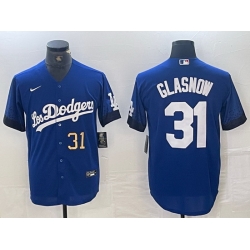 Men Los Angeles Dodgers 31 Tyler Glasnow Blue City Connect Cool Base Stitched Baseball Jersey 6 Men Los Angeles Dodgers 31 Tyler Glasnow Blue City Connect Cool Base Stitched Baseball Jersey 6