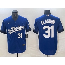 Men Los Angeles Dodgers 31 Tyler Glasnow Blue City Connect Cool Base Stitched Baseball Jersey Men Los Angeles Dodgers 31 Tyler Glasnow Blue City Connect Cool Base Stitched Baseball Jersey