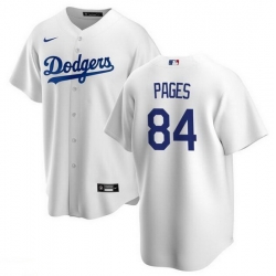 Men Los Angeles Dodgers 84 Andy Pages White Cool Base Stitched Baseball Jersey Men Los Angeles Dodgers 84 Andy Pages White Cool Base Stitched Baseball Jersey