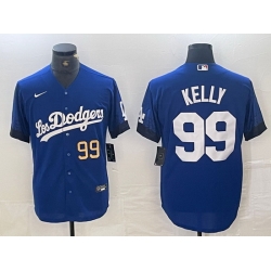 Men Los Angeles Dodgers 99 Joe Kelly Blue City Connect Cool Base Stitched Baseball Jersey 2 Men Los Angeles Dodgers 99 Joe Kelly Blue City Connect Cool Base Stitched Baseball Jersey 2
