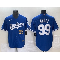 Men Los Angeles Dodgers 99 Joe Kelly Blue City Connect Cool Base Stitched Baseball Jersey 4 Men Los Angeles Dodgers 99 Joe Kelly Blue City Connect Cool Base Stitched Baseball Jersey 4