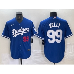 Men Los Angeles Dodgers 99 Joe Kelly Blue City Connect Cool Base Stitched Baseball Jersey 7 Men Los Angeles Dodgers 99 Joe Kelly Blue City Connect Cool Base Stitched Baseball Jersey 7