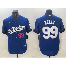 Men Los Angeles Dodgers 99 Joe Kelly Blue City Connect Cool Base Stitched Baseball Jersey 8 Men Los Angeles Dodgers 99 Joe Kelly Blue City Connect Cool Base Stitched Baseball Jersey 8
