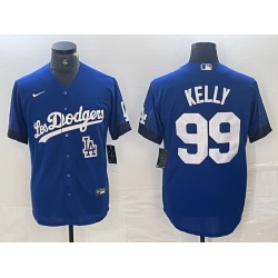 Men Los Angeles Dodgers 99 Joe Kelly Blue City Connect Cool Base Stitched Baseball Jersey Men Los Angeles Dodgers 99 Joe Kelly Blue City Connect Cool Base Stitched Baseball Jersey