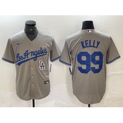 Men Los Angeles Dodgers 99 Joe Kelly Grey Stitched Jersey Men Los Angeles Dodgers 99 Joe Kelly Grey Stitched Jersey