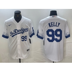 Men Los Angeles Dodgers 99 Joe Kelly White City Connect Cool Base Stitched Baseball Jersey Men Los Angeles Dodgers 99 Joe Kelly White City Connect Cool Base Stitched Baseball Jersey
