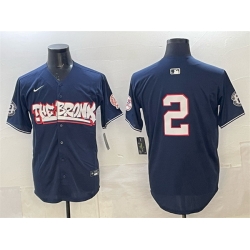 Men New York Yankees 2 Derek Jeter Navy Bronx Graffiti V2 Vapor Limited Stitched Baseball Jersey