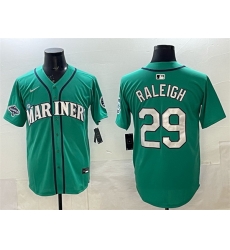 Men Seattle Mariners 29 Cal Raleigh Aqua With 2025 AL West Division Champions Patch Limited Stitched jersey Men Seattle Mariners 29 Cal Raleigh Aqua With 2025 AL West Division Champions Patch Limited Stitched jersey