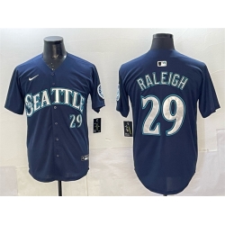 Men Seattle Mariners 29 Cal Raleigh Navy Limited Stitched jersey Men Seattle Mariners 29 Cal Raleigh Navy Limited Stitched jersey