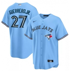 Men Toronto Blue Jays 27 Vladimir Guerrero Jr. Light Blue Cool Base Stitched Baseball Jersey Men Toronto Blue Jays 27 Vladimir Guerrero Jr. Light Blue Cool Base Stitched Baseball Jersey