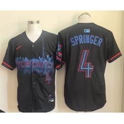 Men Toronto Blue Jays 4 George Springer Navy 2024 City Connect Limited Stitched Baseball Jersey Men Toronto Blue Jays 4 George Springer Navy 2024 City Connect Limited Stitched Baseball Jersey