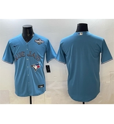 Men Toronto Blue Jays Blank Blue 2025 World Series Home Cool Base Stitched Baseball Jersey Men Toronto Blue Jays Blank Blue 2025 World Series Home Cool Base Stitched Baseball Jersey
