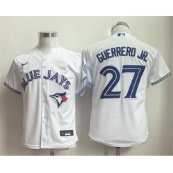 Youth Toronto Blue Jays 11 Bo Bichette White 2025 World Series Cool Base Stitched Baseball Jersey