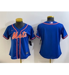 Women Washington Nationals Team Big Logo Blue 2025 City Connect Limited Stitched Baseball Jersey
