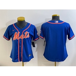 Women Washington Nationals Team Big Logo Blue 2025 City Connect Limited Stitched Baseball Jersey