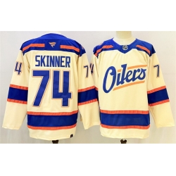 Men Edmonton Oilers 74 Stuart Skinner Light Beige 2025 Alternate Stitched Hockey Jersey Men Edmonton Oilers 74 Stuart Skinner Light Beige 2025 Alternate Stitched Hockey Jersey