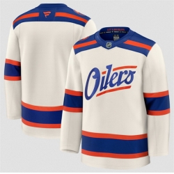 Men Edmonton Oilers Blank Light Beige Alternate Stitched Hockey Jersey Men Edmonton Oilers Blank Light Beige Alternate Stitched Hockey Jersey