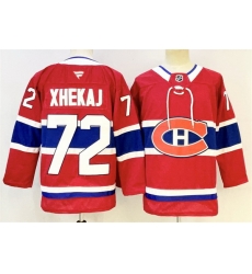 Men Montreal Canadiens 72 Arber Xhekaj Red 2024 25 Stitched Jersey Men Montreal Canadiens 72 Arber Xhekaj Red 2024 25 Stitched Jersey