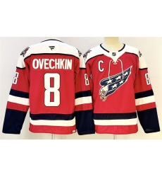 Men Washington Capitals 8 Alexander Ovechkin Navy With C Patch Stitched Hockey Jersey