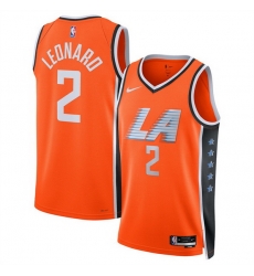 Men Los Angeles Clippers 2 Kawhi Leonard Orange 2025 26 City Edition Stitched Jersey Men Los Angeles Clippers 2 Kawhi Leonard Orange 2025 26 City Edition Stitched Jersey