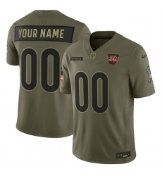 Men Cincinnati Bengals Active Player Custom Olive 2025 F U S E  Salute to Service Limited Stitched Football Jersey Men Cincinnati Bengals Active Player Custom Olive 2025 F U S E  Salute to Service Limited Stitched Football Jersey
