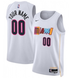 Men Women Youth Toddler MIAMI HEAT Custom Nike NBA Stitched Jersey White