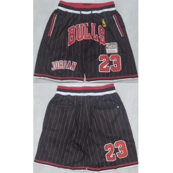 Men Chicago Bulls 23 Michael Jordan Black Shorts  