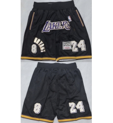 Men Los Angeles Lakers 23 LeBron James Black 2025 Shorts   Men Los Angeles Lakers 23 LeBron James Black 2025 Shorts