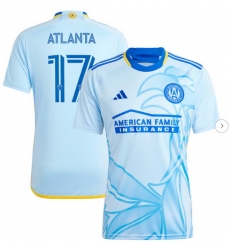 Men's Atlanta United FC #17 adidas Light Blue 2024 The Resurgens Kit Replica Player Jersey
