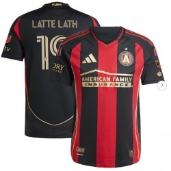 Men's Atlanta United FC Emmanuel Latte Lath adidas Black 2025 The Connector Authentic Player Jersey