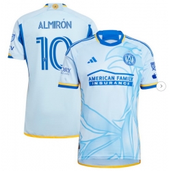 Men's Atlanta United FC Miguel Almiron adidas Light Blue 2024 The Resurgens Kit Authentic Player Jersey